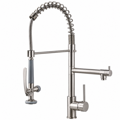 Kingswood Pull-Out Kitchen Faucet — 360° high-arc gooseneck spout | Casa Norex