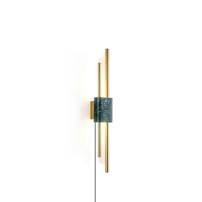 Tanto wall lamp green marble tall height variant - Casa Norex