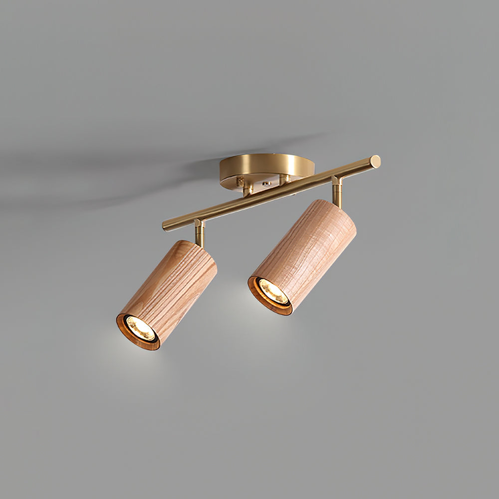 Thio track lighting single head walnut variant - Casa Norex