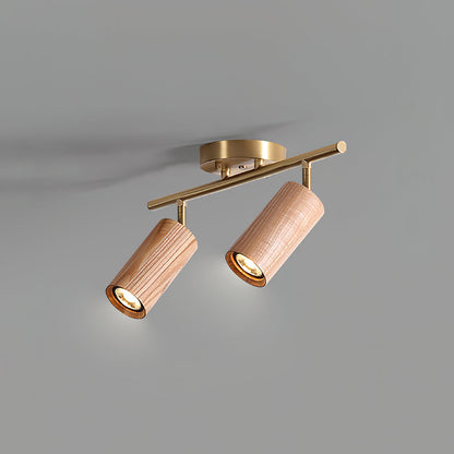 Thio track lighting single head walnut variant - Casa Norex