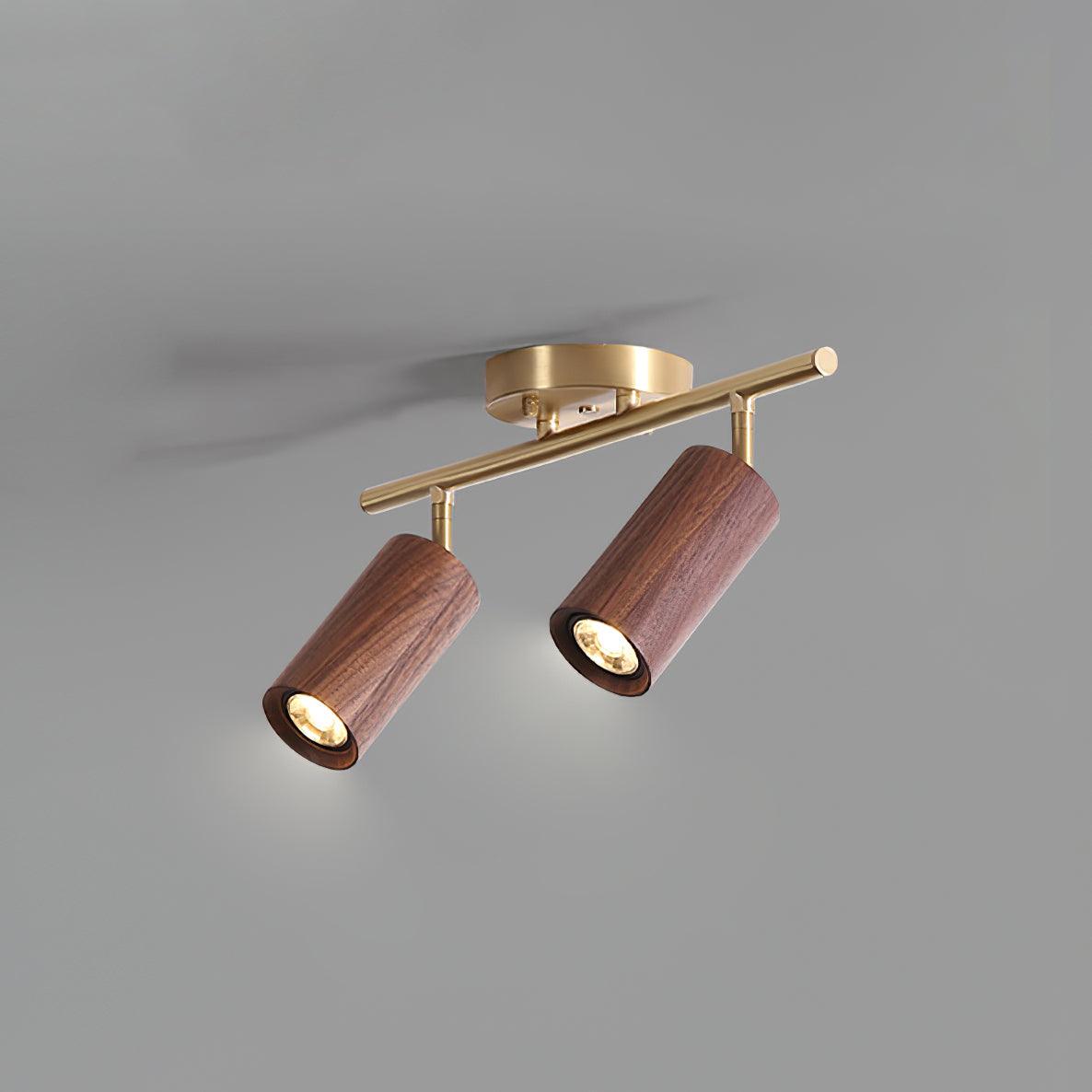 Thio wooden track light 2-head dining room - Casa Norex