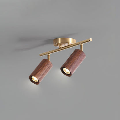 Thio wooden track light 2-head dining room - Casa Norex