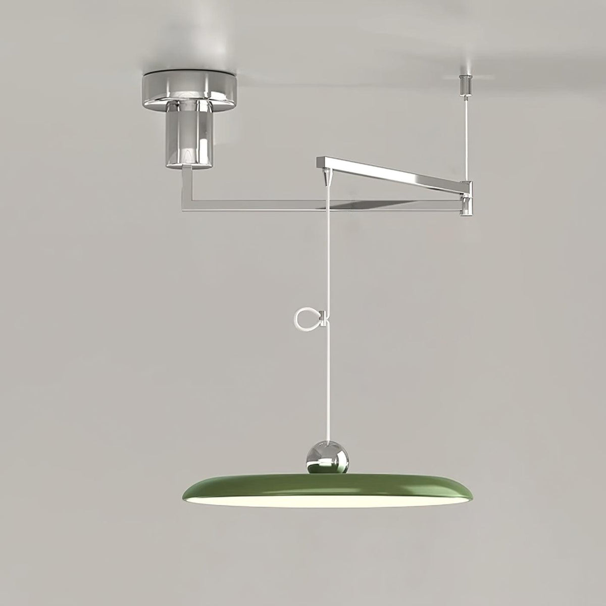 Close-up of acrylic shade on Tizio pendant lamp | Casa Norex
