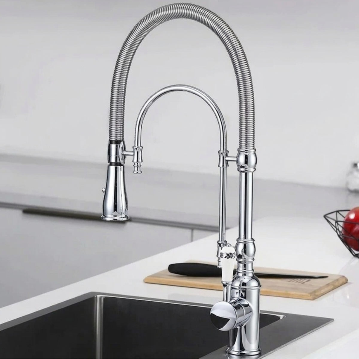 Ironvale Industrial Pull-Down Kitchen Faucet — 5 available finishes | Casa Norex