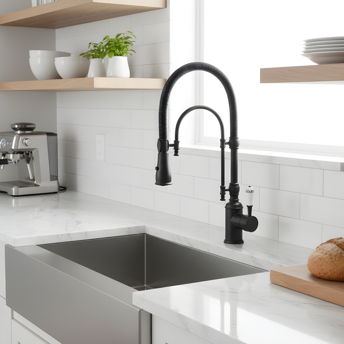 Ironvale Industrial Pull-Down Kitchen Faucet