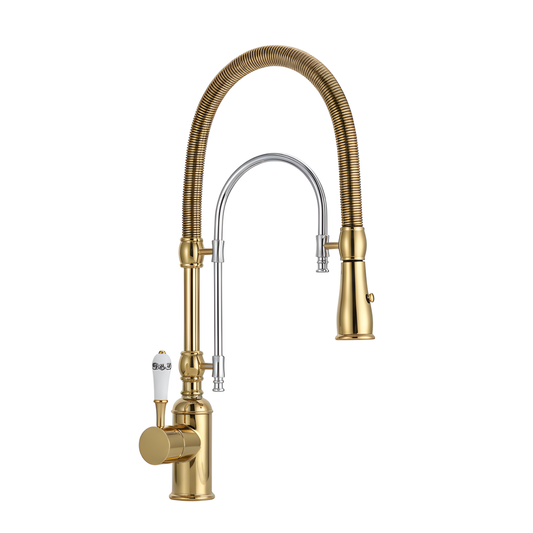 Ironvale Industrial Pull-Down Kitchen Faucet — solid brass body | Casa Norex