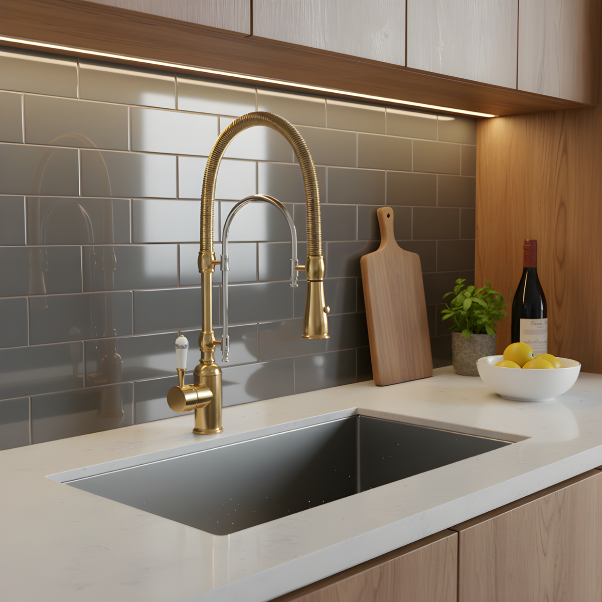 Ironvale Industrial Pull-Down Kitchen Faucet