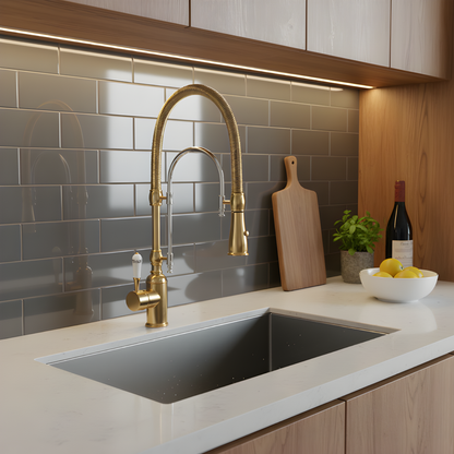 Ironvale Industrial Pull-Down Kitchen Faucet