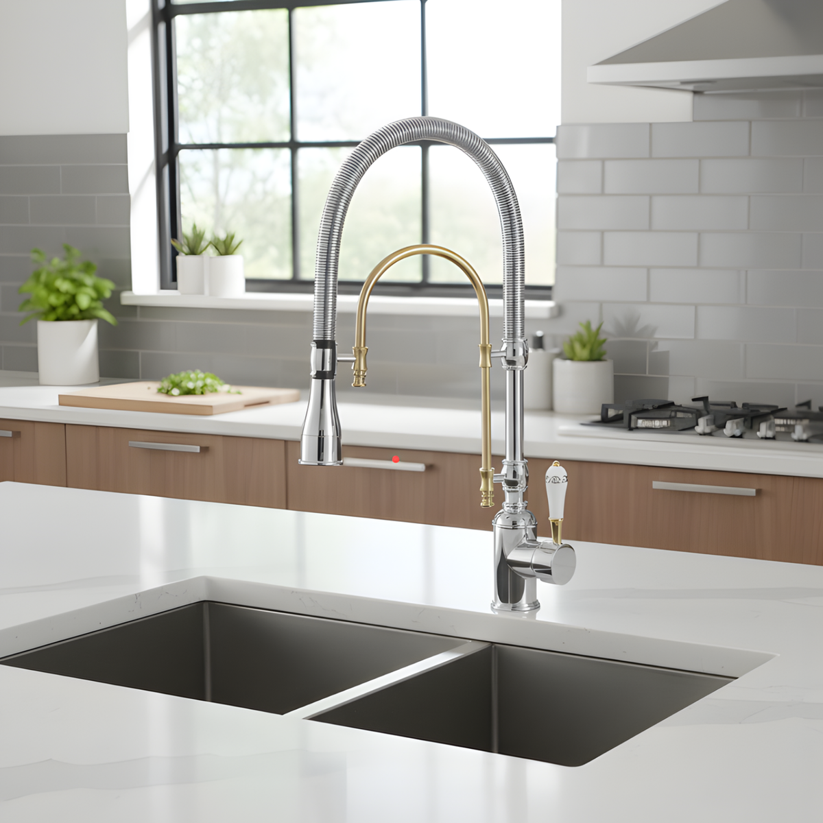 Ironvale Industrial Pull-Down Kitchen Faucet