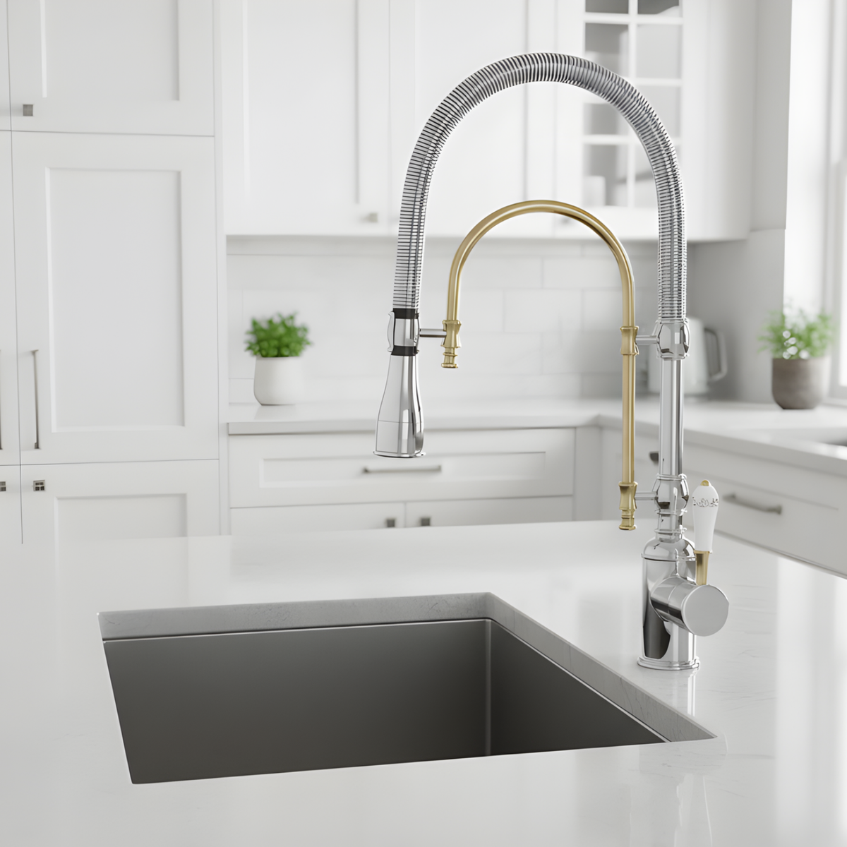 Ironvale Industrial Pull-Down Kitchen Faucet