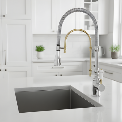 Ironvale Industrial Pull-Down Kitchen Faucet