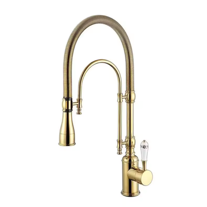 Ironvale Industrial Pull-Down Kitchen Faucet — wipe-clean rubber spray nozzles | Casa Norex