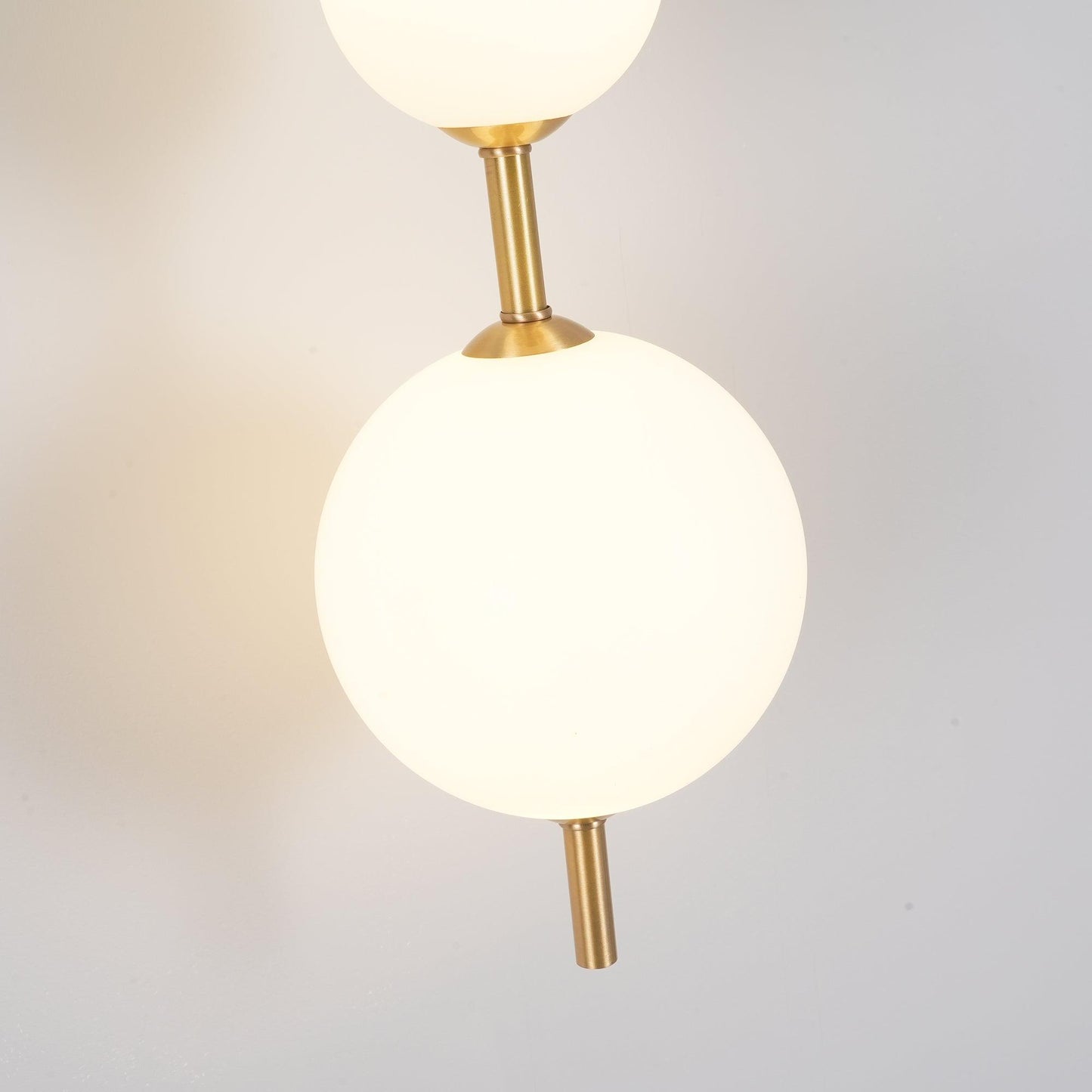 Vertical Globe brass plug-in lamp acrylic shade option - Casa Norex