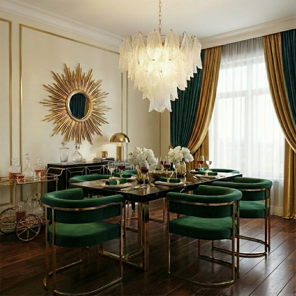 Vianna Ripple Glass Chandelier