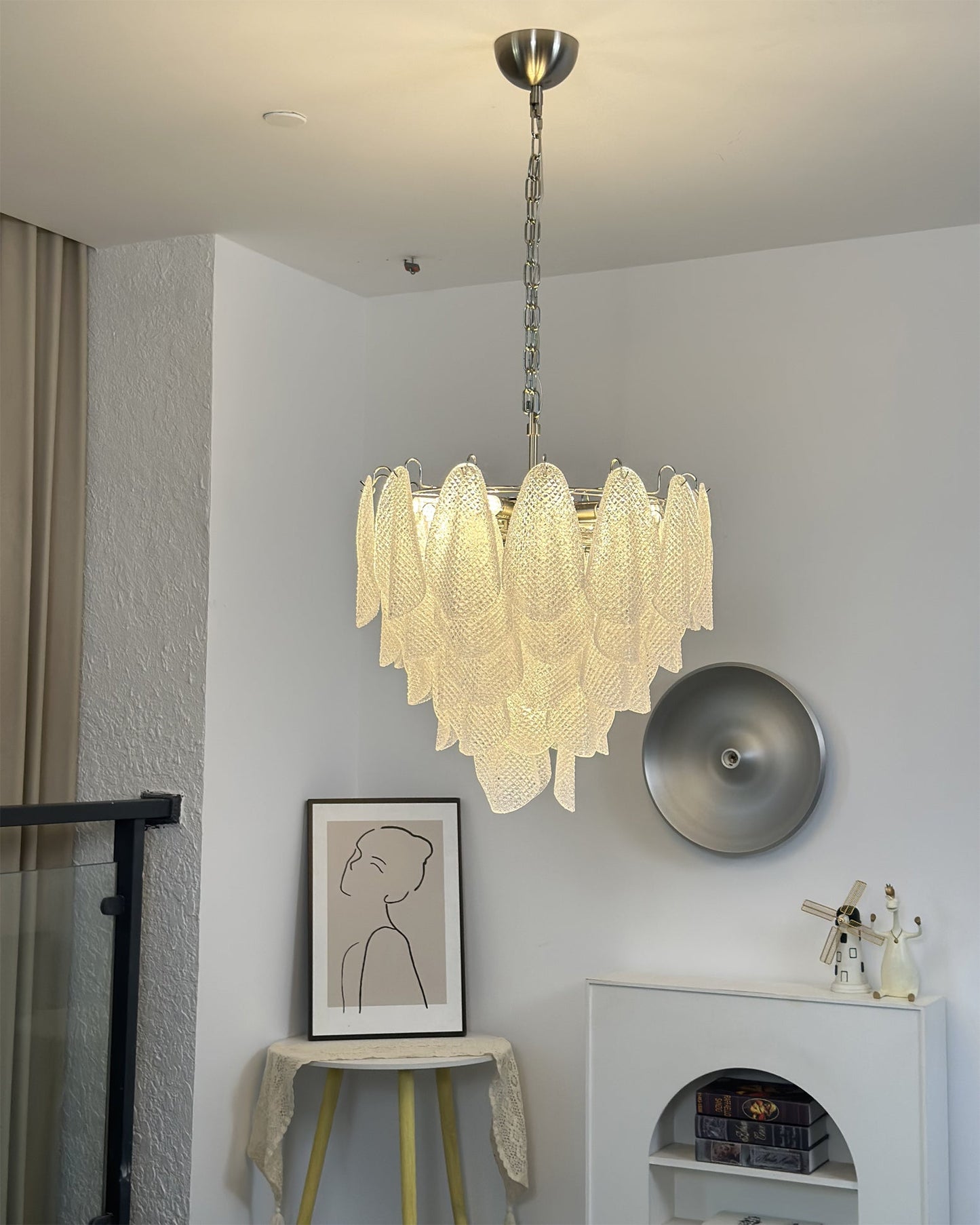 Vianna Ripple Glass Chandelier