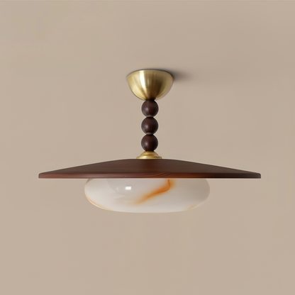 Vicenza ceiling light glass shade variant — Walnut Color | Casa Norex