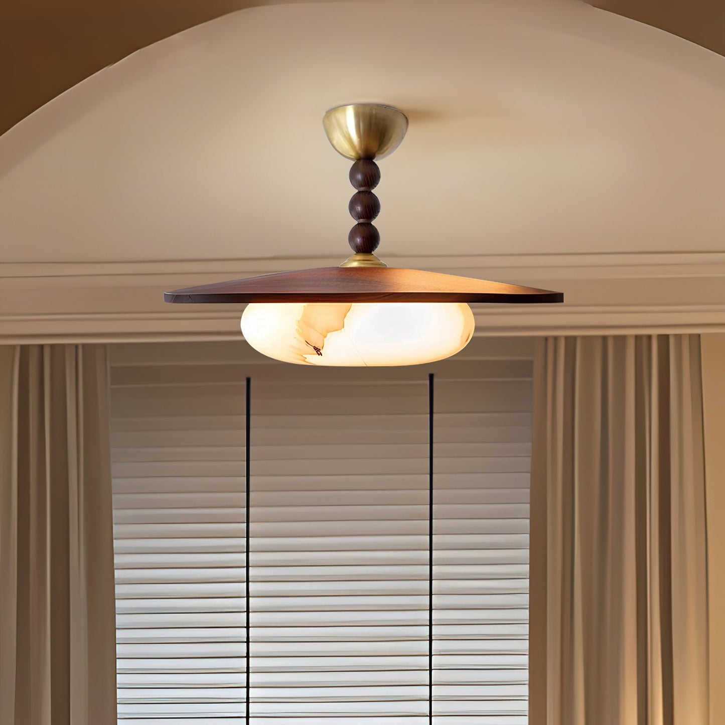 Alabaster diffuser ceiling light — warm tinted glow | Casa Norex
