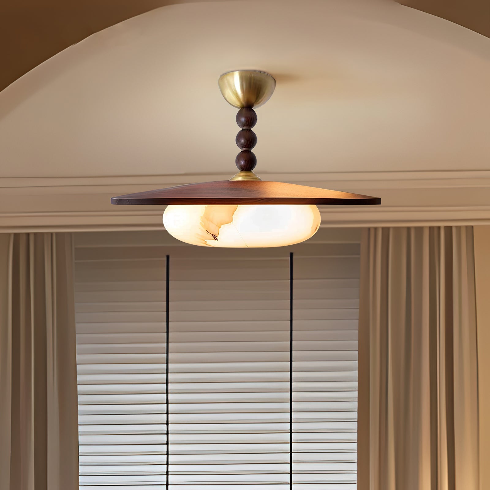 Alabaster diffuser ceiling light — warm tinted glow | Casa Norex