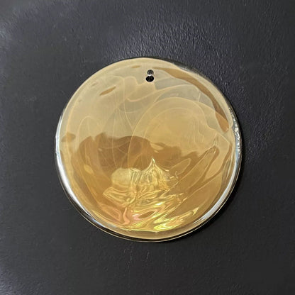 Vintage Yellow Round Murano Chandelier