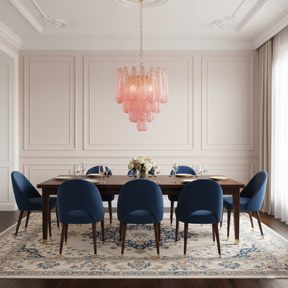 Viola Pink Drop Chandelier