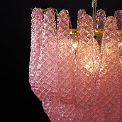 Viola Pink Drop Chandelier