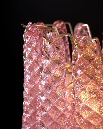 Viola Pink Drop Chandelier
