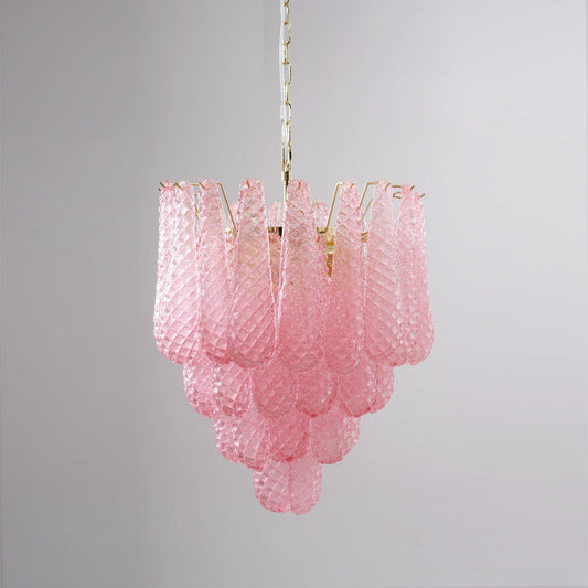 Viola Pink Drop Chandelier