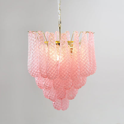 Viola Pink Drop Chandelier