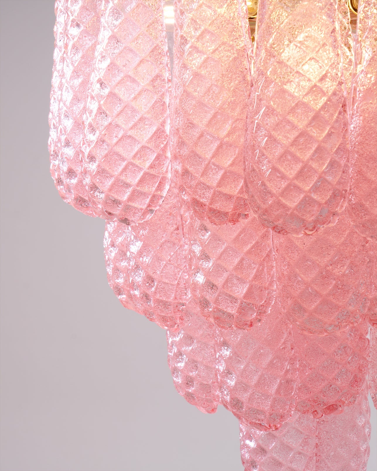 Viola Pink Drop Chandelier
