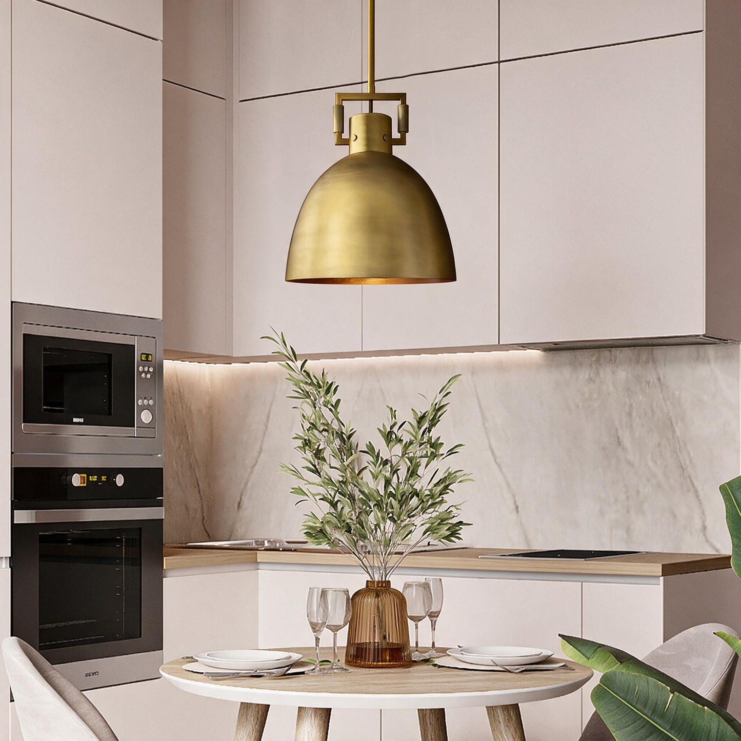 Machinist arch pendant light size comparison 10-18 inch shades — Casa Norex