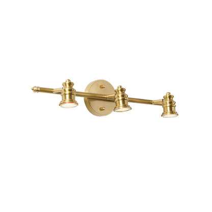 Single-head brass wall sconce seen from the side on white — Casa Norex