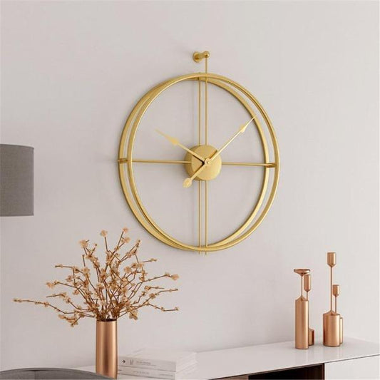 Double Ring Metal Wall Clock