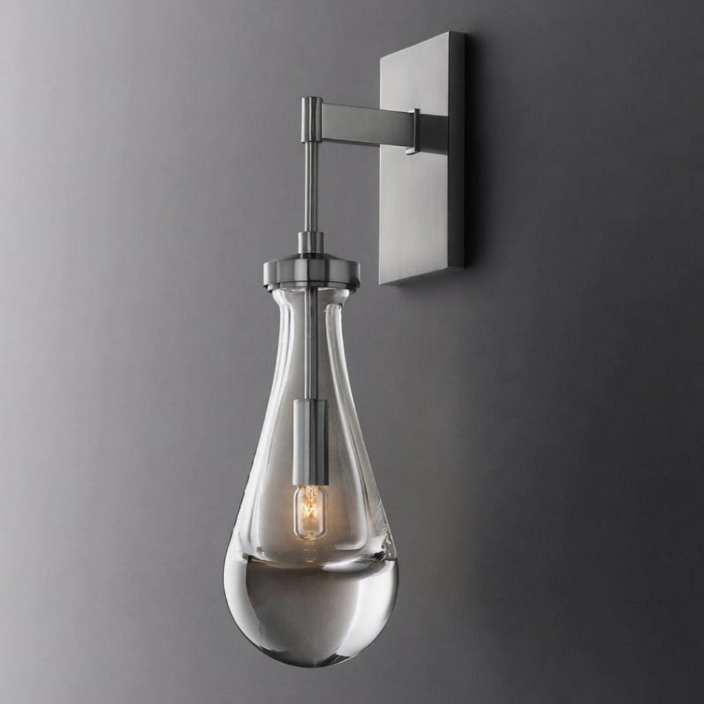 Raindrop wall sconce matte black finish — Casa Norex