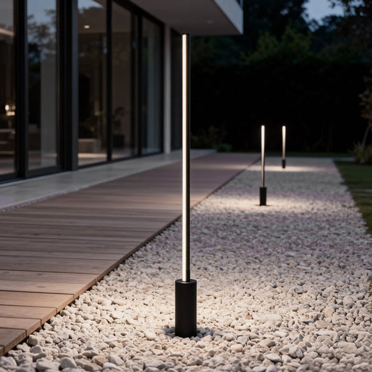 Contemporary Outdoor Floor Lamps Waterproof LED Linear Lamp