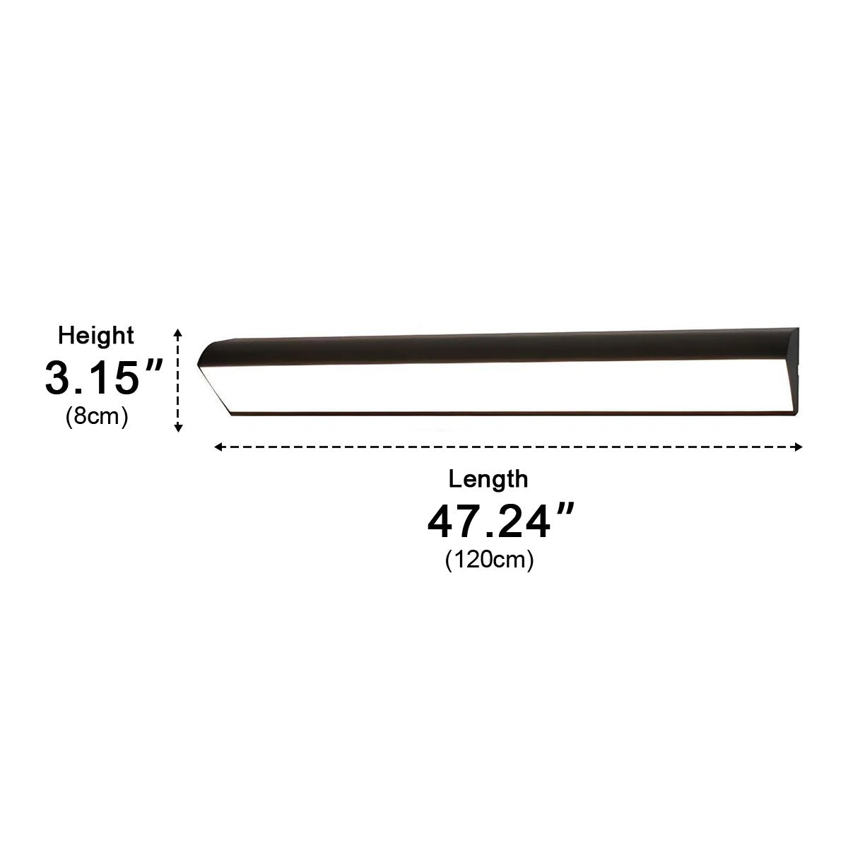 Outdoor wall light size comparison — 15.75 to 47.24 inch options — Casa Norex