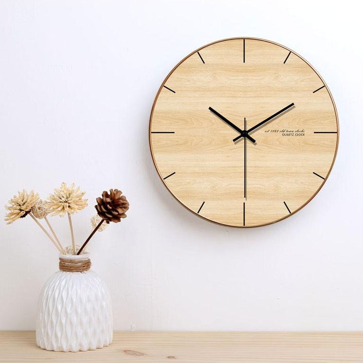 Minimalist Wooden Wall Clock