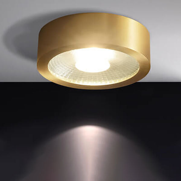 Flush Mount Ceiling Light side profile view — copper-finished disc | Casa Norex