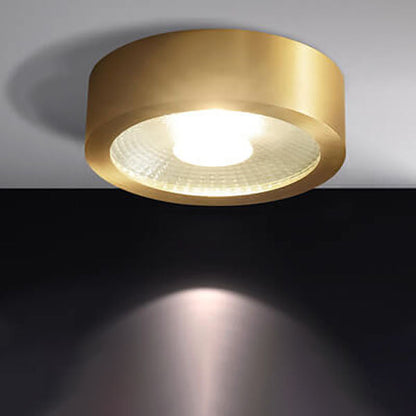 Flush Mount Ceiling Light side profile view — copper-finished disc | Casa Norex