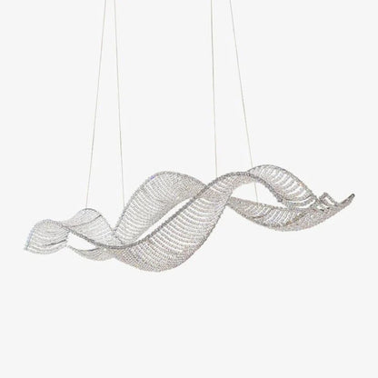 Alony crystal linear pendant light kitchen island stainless steel | Casa Norex