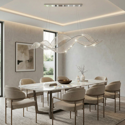 Crystal element detail - Alony linear pendant by Casa Norex