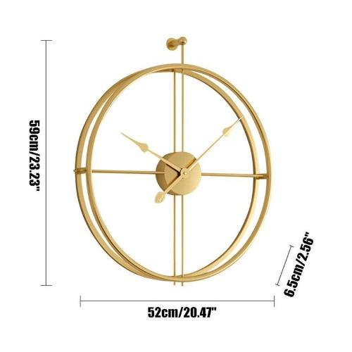 Double Ring Metal Wall Clock