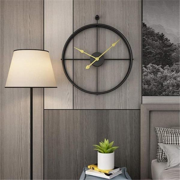 Double Ring Metal Wall Clock