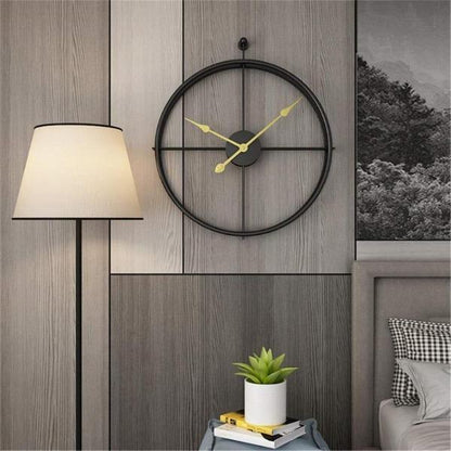 Double Ring Metal Wall Clock