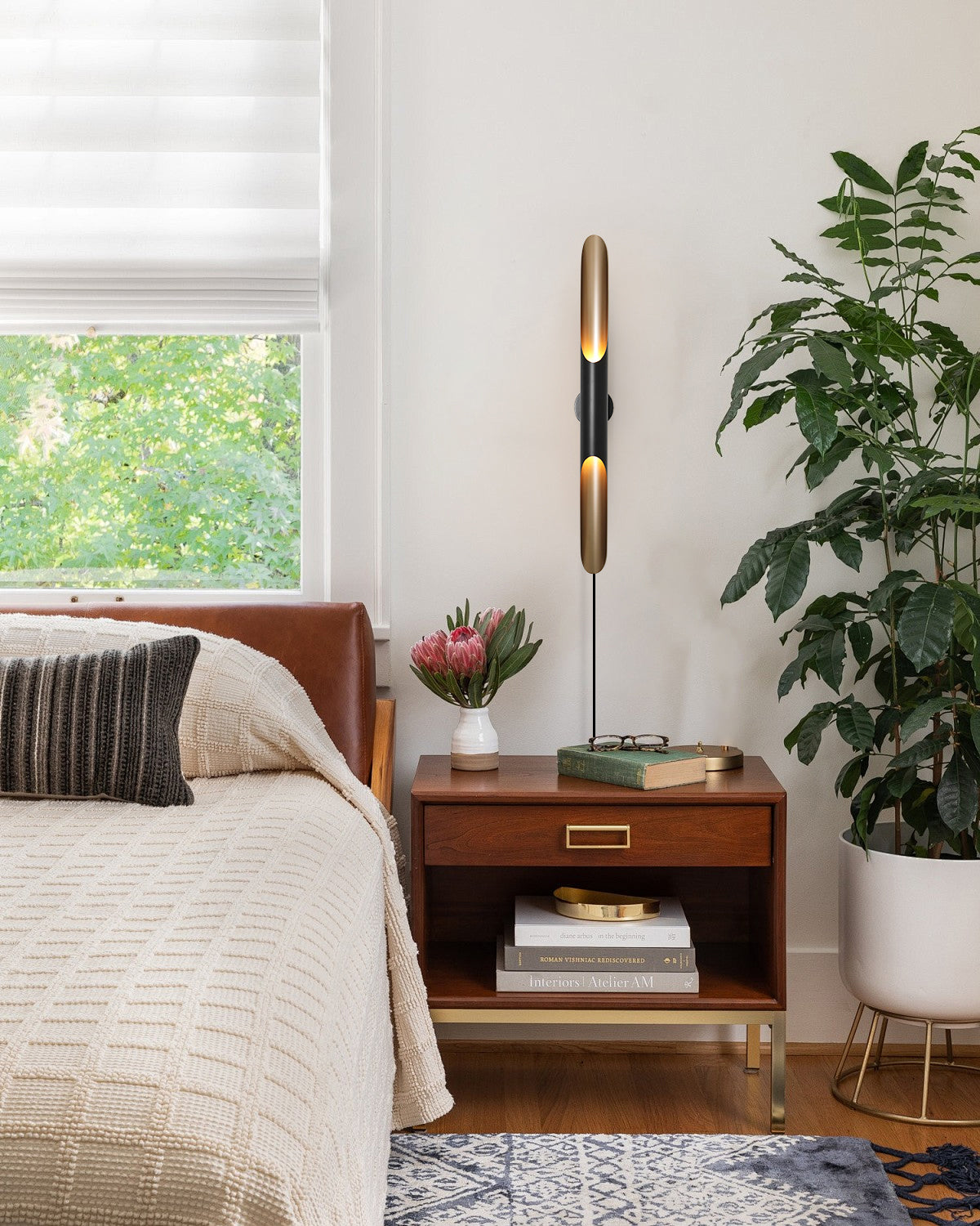 Coltrane plug-in lamp installed outdoor sheltered area - Casa Norex