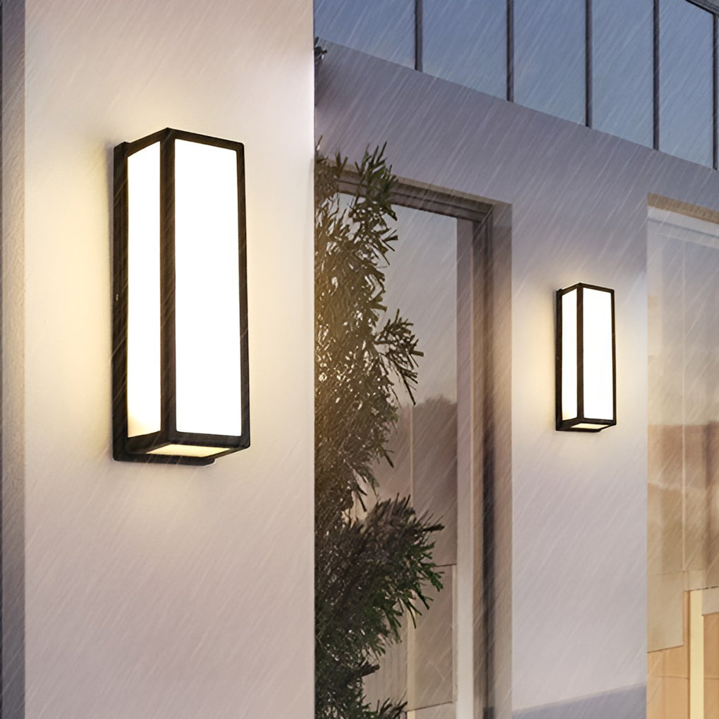 Rectangular outdoor wall light Ashby, minimal black exterior wall light | Casa Norex