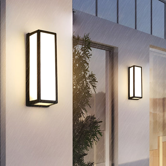 Rectangular outdoor wall light Ashby, minimal black exterior wall light | Casa Norex