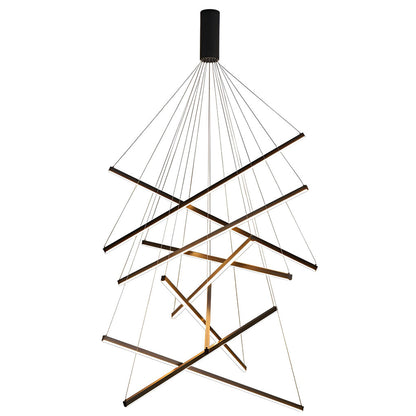 Crossbar Black Linear LED Chandelier, product view 17