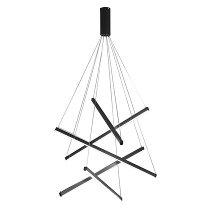 Crossbar Black Linear LED Chandelier, product view 15