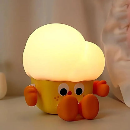 Popcorn silicone night light with a cloud top on small feet — Casa Norex