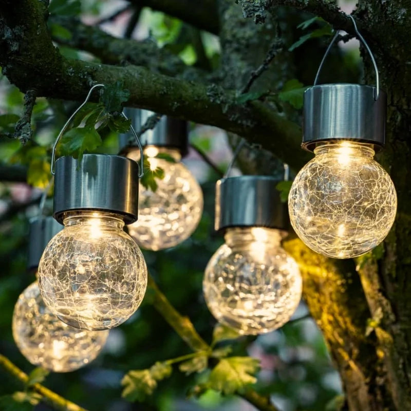 Lanterns with steel lids hanging in a cluster of branches — Casa Norex